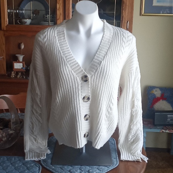 Freshman 1996, Fringe Knit Cardigan - Picture 1 of 7